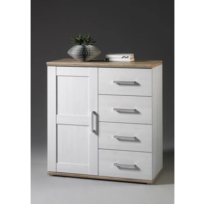 Abbildung von ROMANCE Kommode in Sibiu Lärche / Eiche San Remo Optik Landhausstil Schrank mit viel Stauraum für Ihren Wohnbereich 93 x 100 45 cm (B/H/T)