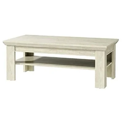 Abbildung von FORTE Kashmir Couchtisch mit Ablagefläche, Holzwerkstoff, Pinie Weiß, 120 x 45 60 cm