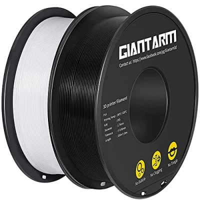 Abbildung von PLA filament 1.75mm,GIANTARM 3D Drucker 2 kg Spool (schwarz+Weiß)
