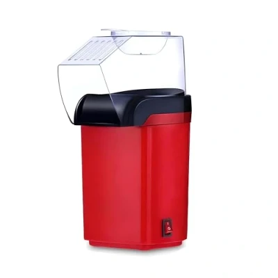 Abbildung von SIDRAL Popcornmaschine, Heißluft elektrisches Heimkino, 1200 W, gesundes und knuspriges Popcorn, Popcornmaschine ohne Öl, Rot