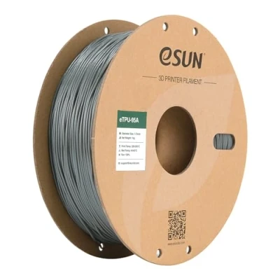 Abbildung von eSUN Flexibles TPU Filament 1.75mm, 3D Drucker 95A, Maßgenauigkeit +/ 0.05mm, 1kg Spule (2.2 LBS) Druck für Drucker, Grau