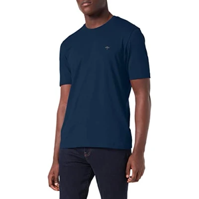 Abbildung von Fynch Hatton Herren, Basic T Shirt, Blau (Midnight 672), Medium (Herstellergröße: M)