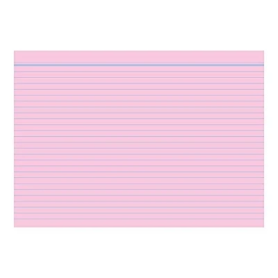 Abbildung von RNKVERLAG 115053 Karteikarten liniert 7 mm, rosa, DIN A5, 1 Packung à 100 Karten