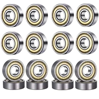 Abbildung von HonLena 608 ZZ Kugellager, 20 Pack 8mm x 22mm 7mm Metall Double Shielded Miniatur Rillenkugellager für Skateboard Roller Inline Skates