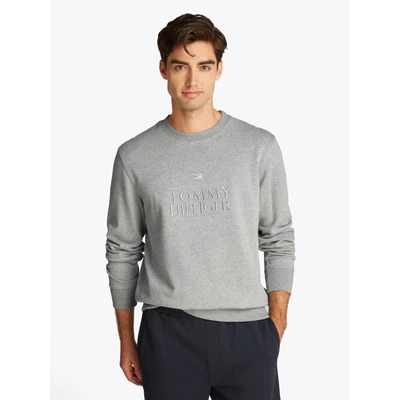 Abbildung von Tommy Hilfiger Embro LOGO Sweatshirt, Herren, Größe: Medium, Light grey heather