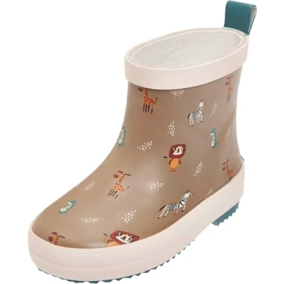 Abbildung von Playshoes Halbschaft Wildtiere Unisex Gummistiefel für Kinder, Größe: 19, Brown Schuhe