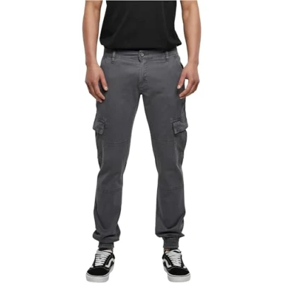 Abbildung von Urban Classics Washed Jogging Cargohose, Herren, Größe: 32, Darkshadow