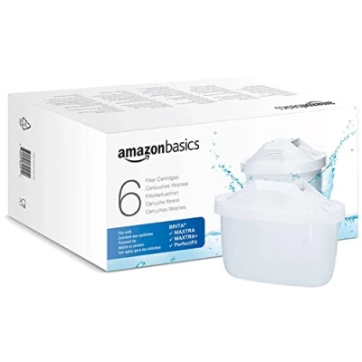 Abbildung von Amazon Basics Wasserfilterkartuschen, 6 Stück, passend für alle BRITA Systeme inkl. PerfectFit &amp;