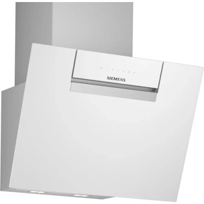 Abbildung von Siemens LC67KFN20, iQ300 Smarte Dunstabzugshaube, 60 cm breit, Wandmontierte Kopffreihaube, Made in Germany, Abluft/Umluft, Besonders leise, Touch oder Kochfeld Steuerung, LED Beleuchtung, Weiß