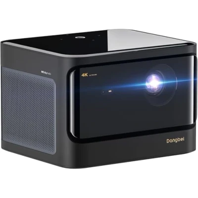 Abbildung von Dangbei DBX3 Pro 4K Beamer, 1800 ISO Lumen, Beamer Heimkino, DLP Projektor mit Android 4 GB + 128 G, 2 * 10 W HiFi Lautsprecher, Auto Keystone, Autofokus, HDR10