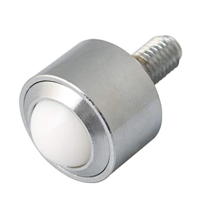 Abbildung von BQLZR 15 mm Stahl Nylon Kugel Metall Transferlagereinheit, Kugelrad, Förderrolle, M8 Gewinde, Lenkrolle, Traglast: 45 kg
