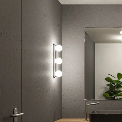 Abbildung von Paulmann Wandleuchte »Selection Bathroom Gove IP44 max. 3x20W Balken Glas/Metall«, 3 flammig, Leuchtmittel G9 ohne Leuchtmittel,