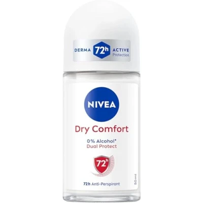 Abbildung von NIVEA DRY COMFORT Deo Roll On im 6er Pack (6 x 50 ml) Antitranspirant Deoroller mit Dual Active Formel langanhaltendem Anti Transpirant