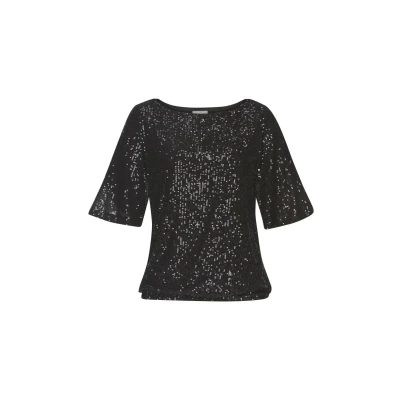 Abbildung von Lascana Pailletten Bluse, Damen, Größe: 40/42, Schwarz