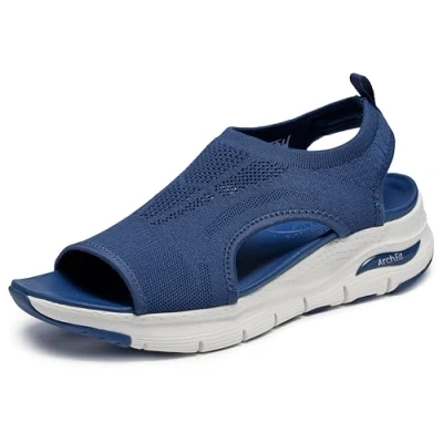 Abbildung von Skechers Arch Fit City Catch Damen Sandalen, Navy Knit, 37 EU