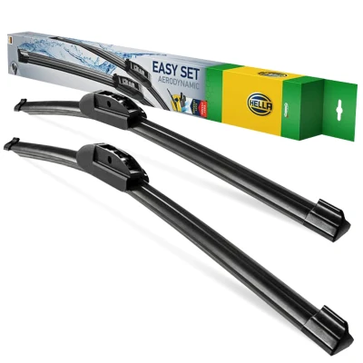 Abbildung von Scheibenwischer Hella Easy Set Upgrade 9XW 358 164 261 vorne Flachbalkenwischblatt AUDI: A6 C5 Avant, Allroad C5, Saloon, DACIA: SANDERO 2
