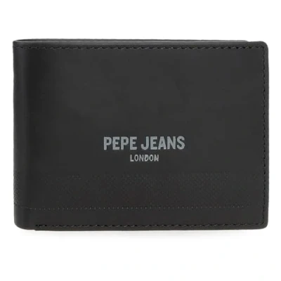 Abbildung von Pepe Jeans Deep Horizontale Geldbörse mit Geldbörse, Schwarz, 11,5 x 8 1 cm, Leder von Joumma Bags, Talla única, Münzfach