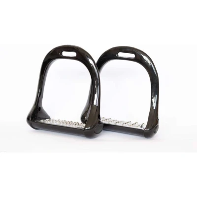 Abbildung von HB Showtime Steigbügel Ergonomisch Schwarz/Silber 12cm