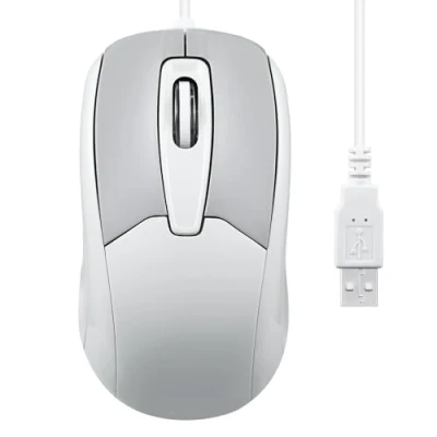 Abbildung von Perixx PERIMICE 209M 3 Tasten USB Maus, kabelgebunden, optisch, 1000 DPI, 1,5 m Kabel, Beige