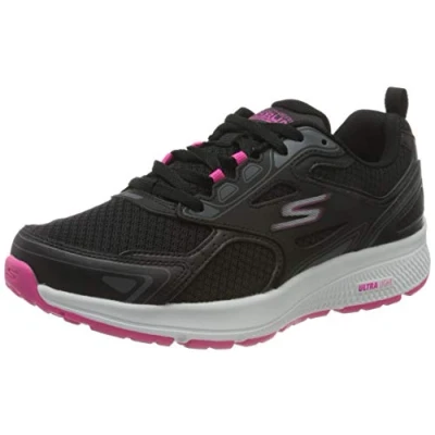 Abbildung von Skechers Damen Go Run Consistent Sneaker, schwarz/pink, 38.5 EU