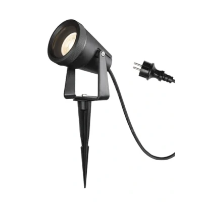 Abbildung von SLV Erdspiessleuchte SAMRINA SP single QPAR51 / Außenlampe für die Beleuchtung von Garten, Terrasse, Pflanzen, Wegen, Teich, LED Aussen Leuchte, Außen Strahler GU10 IP65 7W schwarz, 1004757