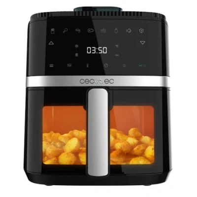 Abbildung von Cecotec Heißluftfritteuse 5 L Cecofry Drip 5000 Air Fryer ohne Öl. 1500 W, Wasserspray, 8 Menüs, PerfectCook Technologie, 80 200ºC, Fenster, Innenbeleuchtung und Touchpanel