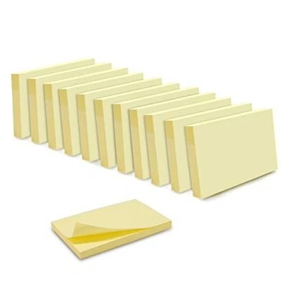Abbildung von WAYTEX Haftnotizen, selbstklebend, wiederverwendbar, 12 Blöcke à 100 Blatt, 75 x 125 mm