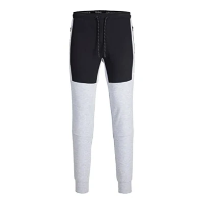 Abbildung von JACK &amp; JONES Men&#039;s JPSTWILL JJAIR Blocking Sweat Pants BEX Jogginghose, Light Grey Melange, XL