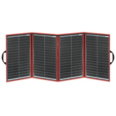 Abbildung von DOKIO Solarpanel Faltbar 200W 18V Kit Monokristalline mit Solar Ladegerät (LCD Anzeige + 2 USB Ausgang) und Kabel Für 12V Kfz Batterie, AGM, GEL, Säurebatterie, Generatoren plug and play
