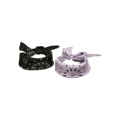 Abbildung von Urban Classics Bandana Unisex 2 PACK Tuch, Herren, Größe: One Size, Black lilac