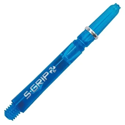 Abbildung von Harrows Supergrip Spin Schäfte von Thor Sports mit 360 Grad rotierendem Top S Grip 2BA Gewinde (Medium, Aqua)