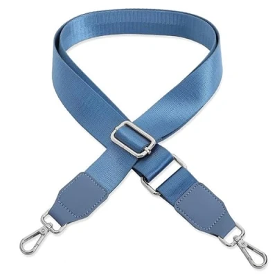 Abbildung von Schultergurt für Handtasche Laptoptasche Hellblau [Metallfarbe: Silber] Länge verstellbar 89 142 cm Breite 3,8 Ersatz Gurt Band Schulterriemen Strap Umhängegurt