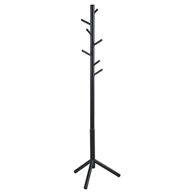 Abbildung von AC Design Furniture Yannick Kleiderständer, B: 51 x T:45 H: 176 cm, Schwarz, Gummibaumholz, 1 Stück