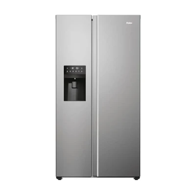 Abbildung von Haier SBS 90 SERIE 5 HSR5918DIMP Kühl Gefrierkombination / Edelstahl Front Wasser und Eiswürfelspender Festwasseranschluß Multi Airflow /Total No Frost Sparsam: Energieeffizienzklasse D