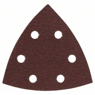 Abbildung von Bosch Home and Garden DIY 25tlg. Schleifblatt Set verschiedene Materialien für Deltaschleifer (Körnung 60, 6 Löcher) 2607019488
