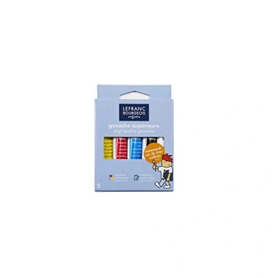 Abbildung von Lefranc &amp; Bourgeois 807560 Gouachefarbe im Set, 5 Farben in 10ml Tuben mit verschiedenen Gouachefarben, auf Wasserbasis, leuchtende Farben, deckend, gebrauchsfertig Set