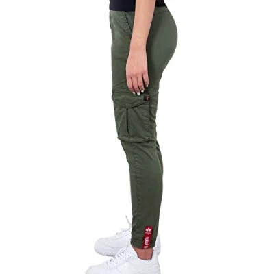Abbildung von Alpha Industries Field Cargohose, Damen, Größe: Large, Dark olive