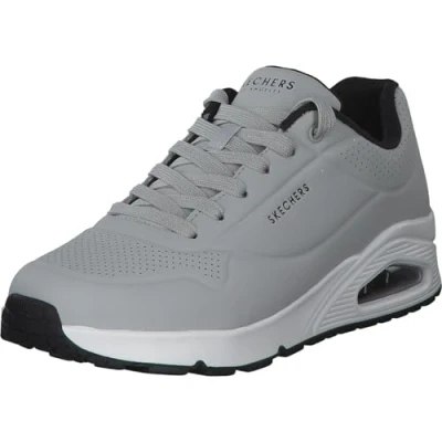 Abbildung von Skechers Herren UNO Stand ON AIR Sneaker, Light Gray Durabuck/Black Trim, 42.5 EU