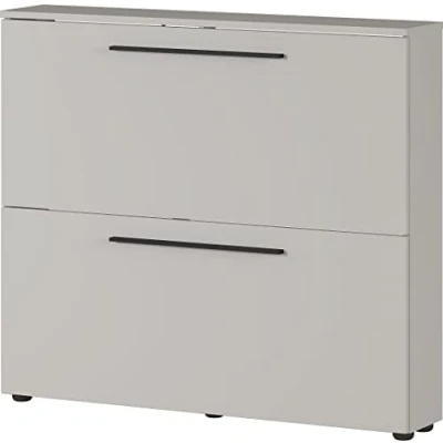 Abbildung von Germania Schuhschrank 2575 572 GW Utah, in Kaschmir, mit Platz für 8 Paar Schuhe, geringe Tiefe, ideal schmale Flure, 100 x 85 19 cm (BxHxT)