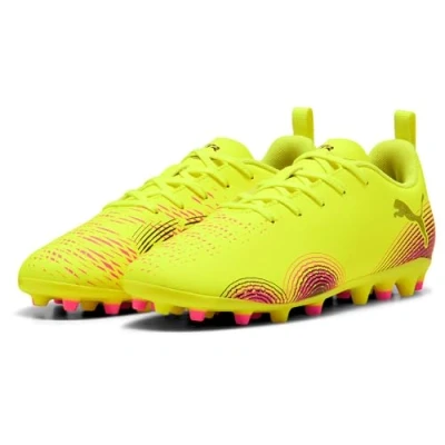 Abbildung von Puma Future 8 PLAY MG JR Unisex Fußballschuh Nocken für Kinder, Größe: 38, Yellow alert/black/sun struck Schuhe