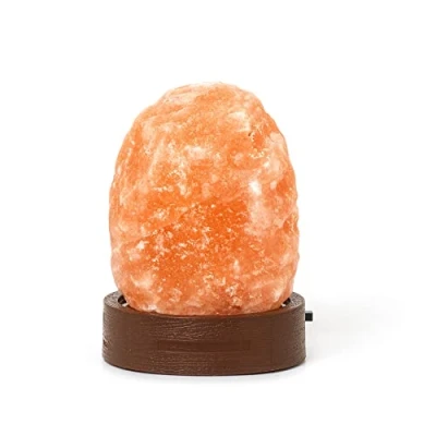 Abbildung von Legami Himalaya Salzlampe, Mini, Ø 7 cm, 300/400 g, Farbtherapie, natürliche Form, Leuchteffekt, Batterien nicht enthalten, handgefertigt, Salt Range Pakistan