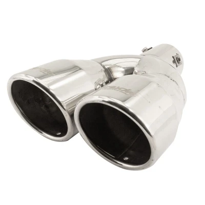 Abbildung von Simoni Racing TRX/59 Auspuffblende 90mm rund, V Form Edelstahl 242mm