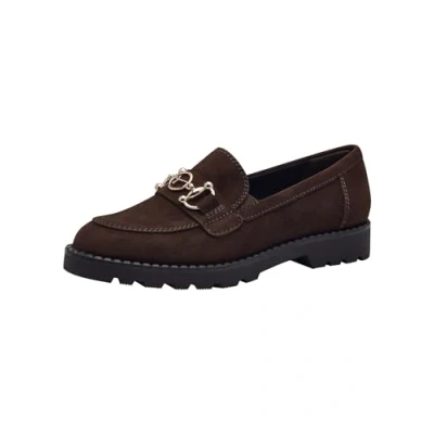 Abbildung von Tamaris Slipper, Damen, Größe: 38, Mocca Veloursleder