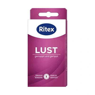 Abbildung von Ritex LUST Kondome, Genoppt und gerippt, 8 Stück, Made in Germany