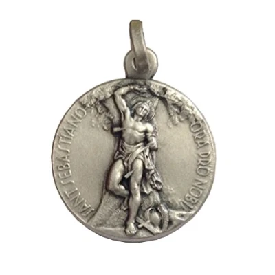 Abbildung von I G J DER HEILIGER SEBASTIAN MEDAILLE AUS 925 STERLING SILBER SCHUTZPATRONEN