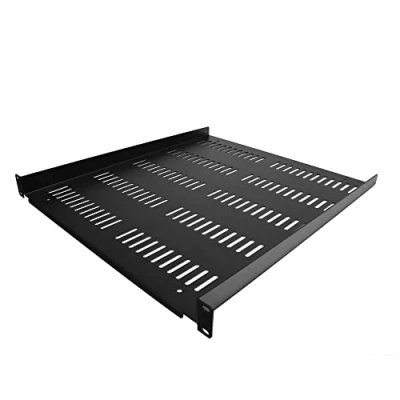 Abbildung von StarTech.com 1HE 19 Zoll Fachboden für netzwerk schrank Freitragende perforierte Rack ablage Serverschrank/Rack Frontmontage Belastbarkeit 25kg 50cm tiefe belüftet (SHELF 1U 20 FIXED V)