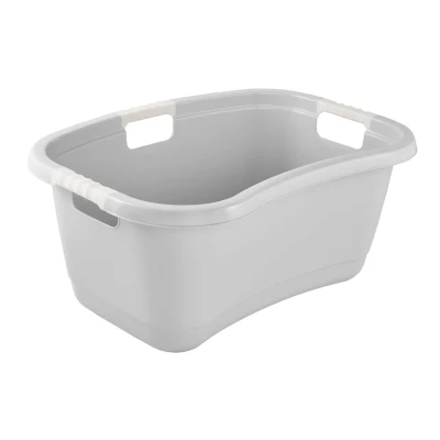Abbildung von keeeper Ergonomische Wäschewanne, Anti Rutsch Softgriffe, 50 l, Janne, Nordic Grey