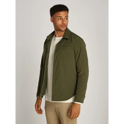 Abbildung von Tommy Hilfiger Packable Shirt Jacket Übergangsjacke, Herren, Größe: Large, Army green