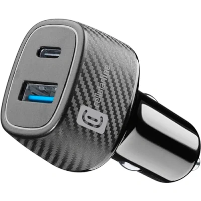 Abbildung von Cellularline Kfz Ladegerät Car Multipower Ultra ausgestattet mit USB Anschluss und C