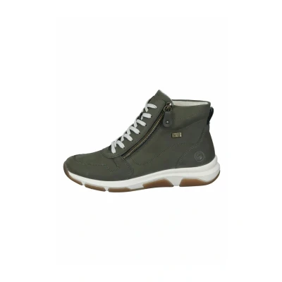 Abbildung von Remonte Damen High Top Sneaker D1S71, Frauen Halbschuhe,lose Einlage,wasserabweisend,remonteTEX,Sportschuhe,Freizeitschuhe,Turnschuhe,grün (54),43 EU